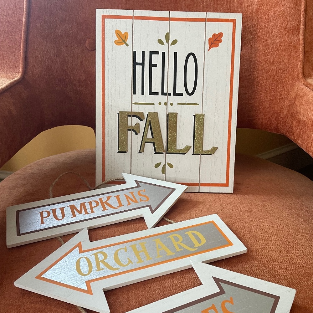 Two Decorative Fall Signs